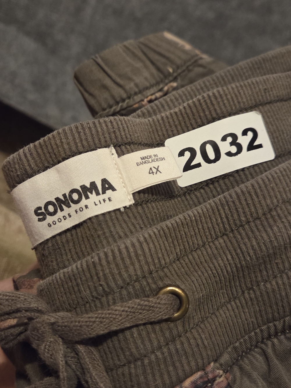 Sonoma Men's Corduroy Drawstring Pants - Gray
